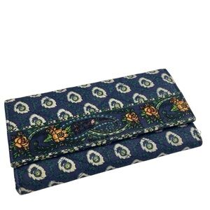 Vaspart Sack Quilted Fabric Wallet Coin
Purse Blue & White Paisley, floral